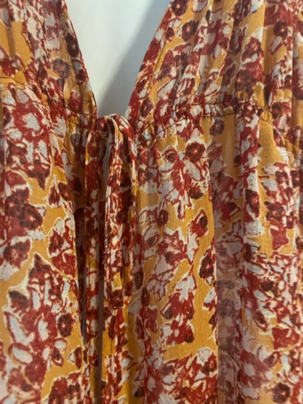 Free People Lorraine Top Blouse Kimono Boho Large EUC - Picture 4 of 5